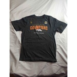 NFL Denver Broncos Super Bowl 50 Champions T-Shirt Youth Size XL/18 Gray Sports